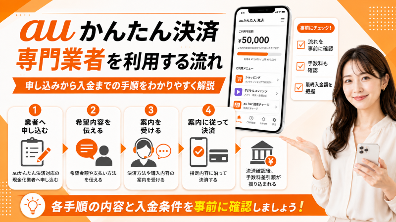 auかんたん決済現金化の流れ