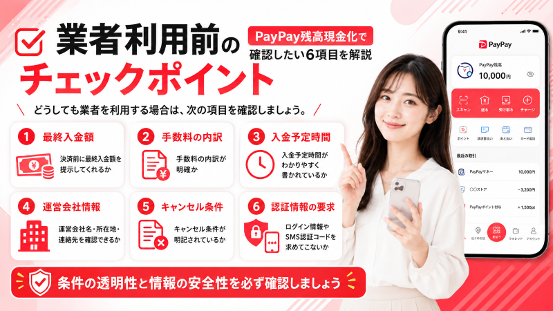 PayPay業者利用前のチェックポイント