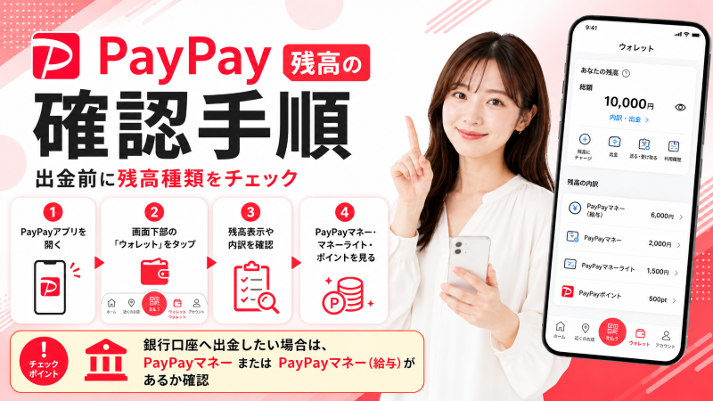 PayPay残高の内訳を確認する方法