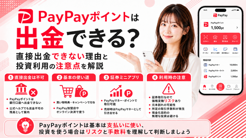 PayPay残高は出金できる？