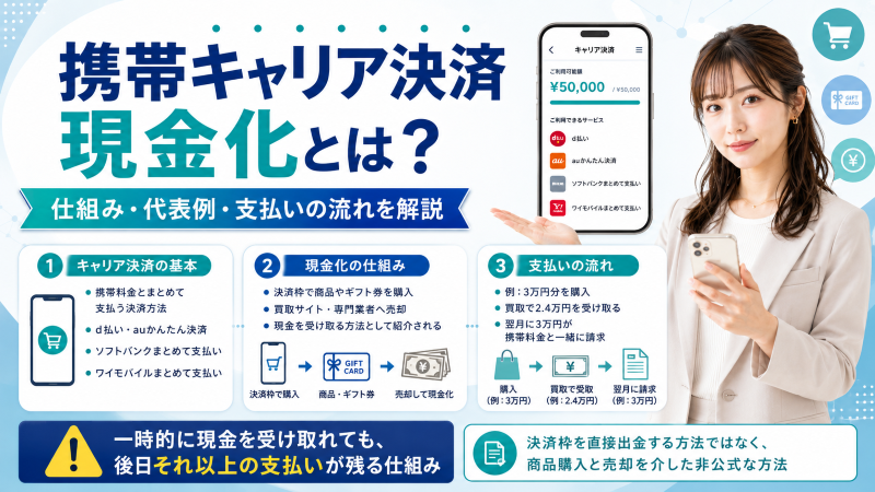 キャリア決済現金化について