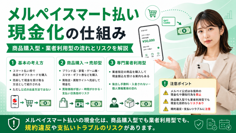 メルペイスマート払い現金化の仕組み