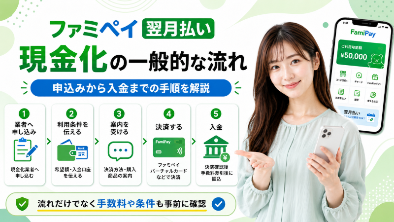 ファミペイ現金化の流れ