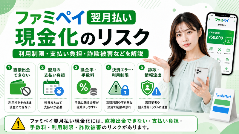 ファミペイ現金化のリスク