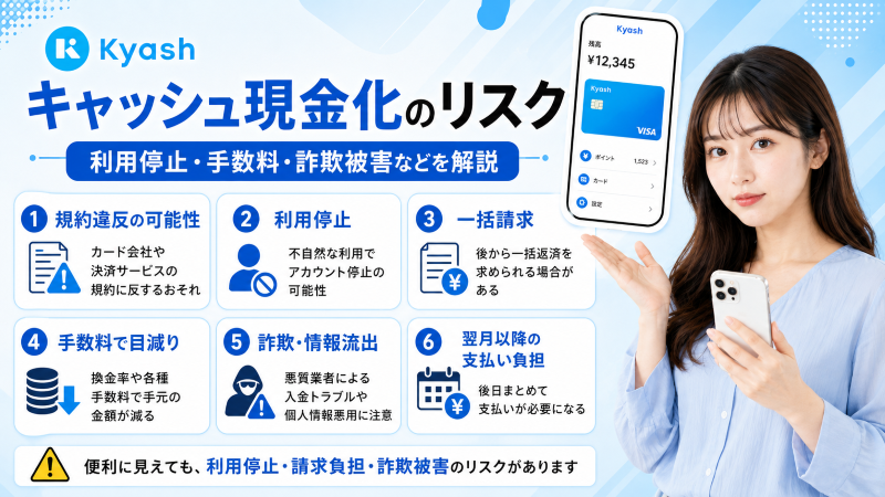 キャッシュ現金化のリスク
