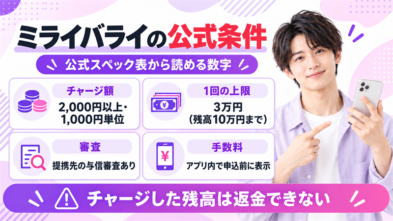 ミライバライの公式条件